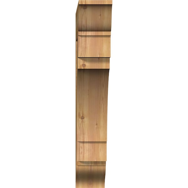 Merced Traditional Rough Sawn Bracket, Western Red Cedar, 6W X 30D X 36H